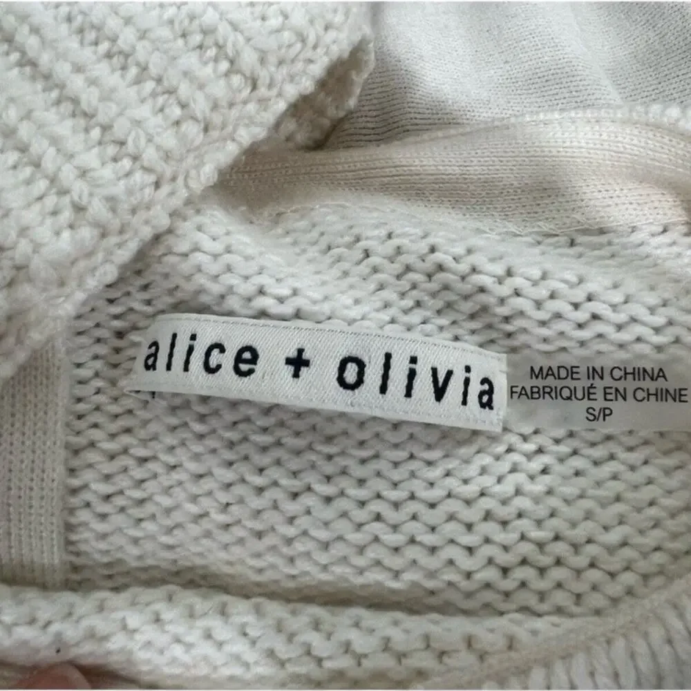 Alice‎ + Olivia Gemini Turtleneck Sweater Wool Blend Knit Soft White Size Small - Picture 12 of 14